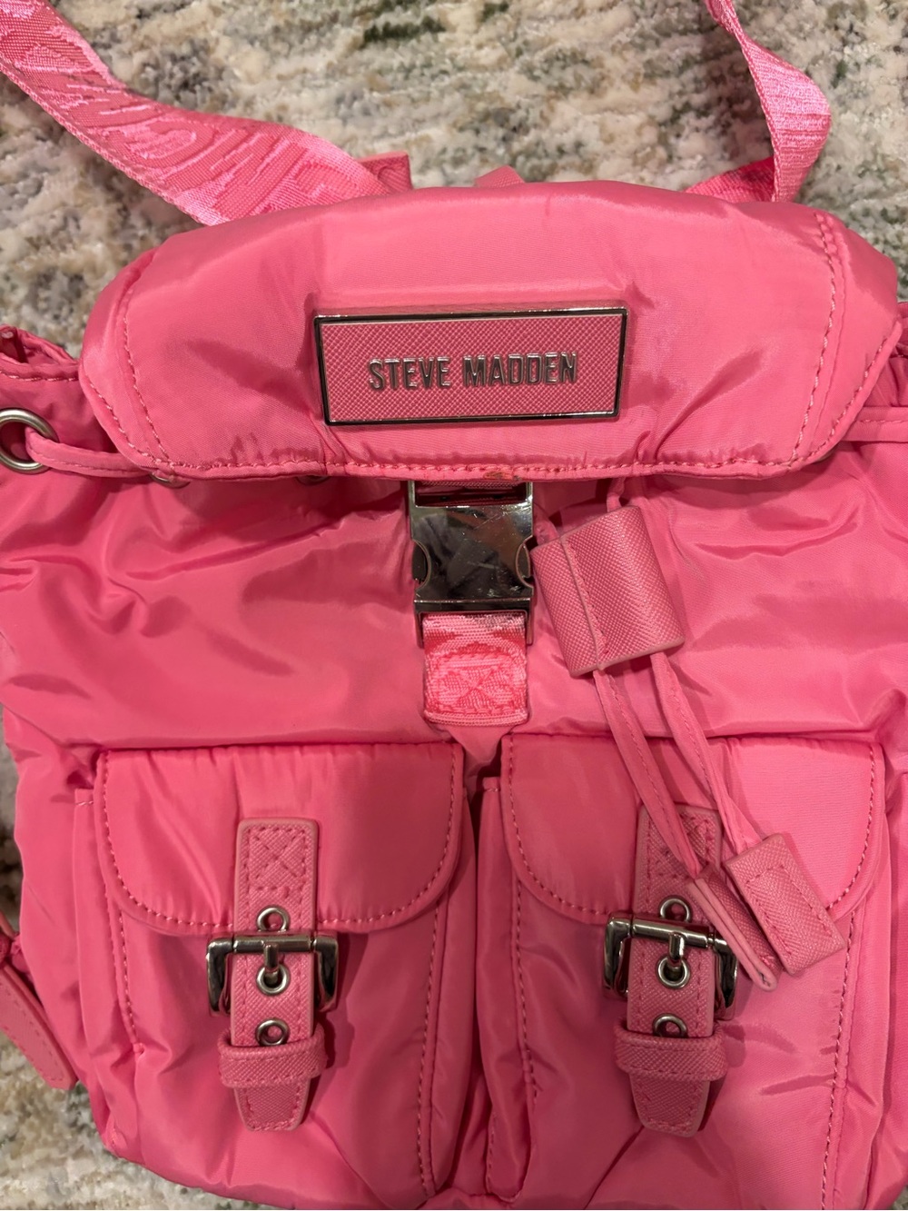 Steve Madden Hot Pink Nylon Backpack